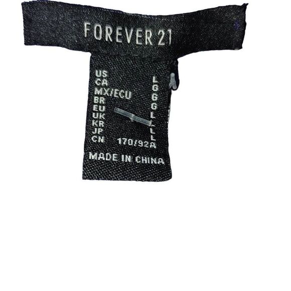 Forever 21 Blue Knitted Long Sleeve Crop Top With Butterflies Patch Size L - Picture 2 of 9